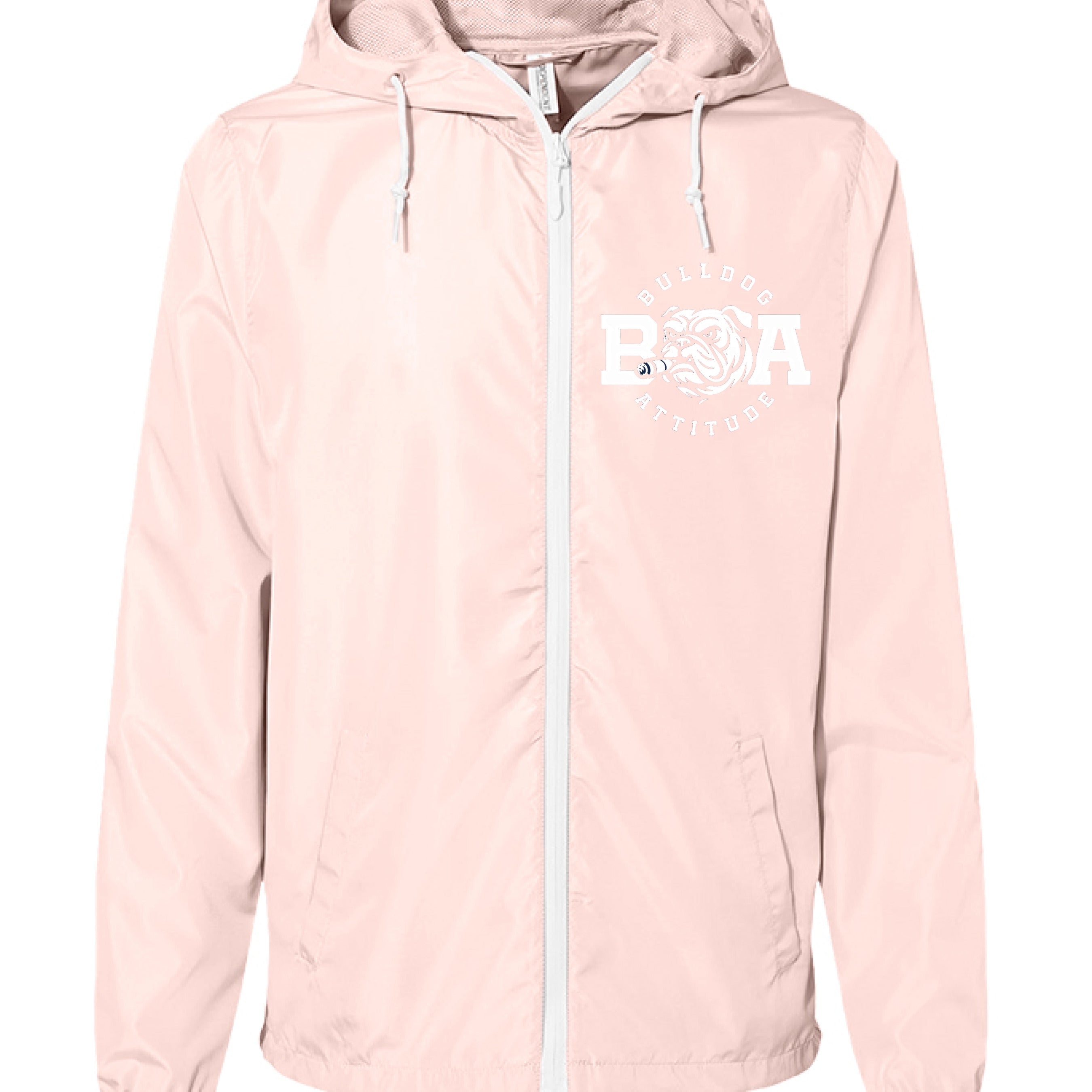 Blush/ White Zipper - FRONT